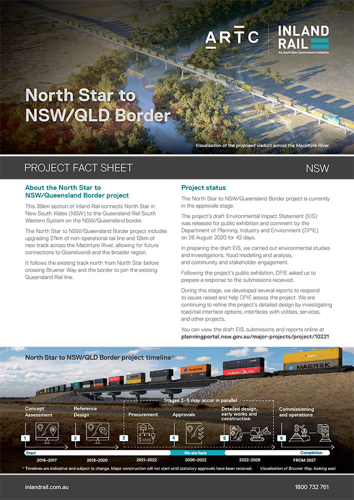 Thumbnail image of North Star to NSW/QLD Border Fact Sheet document