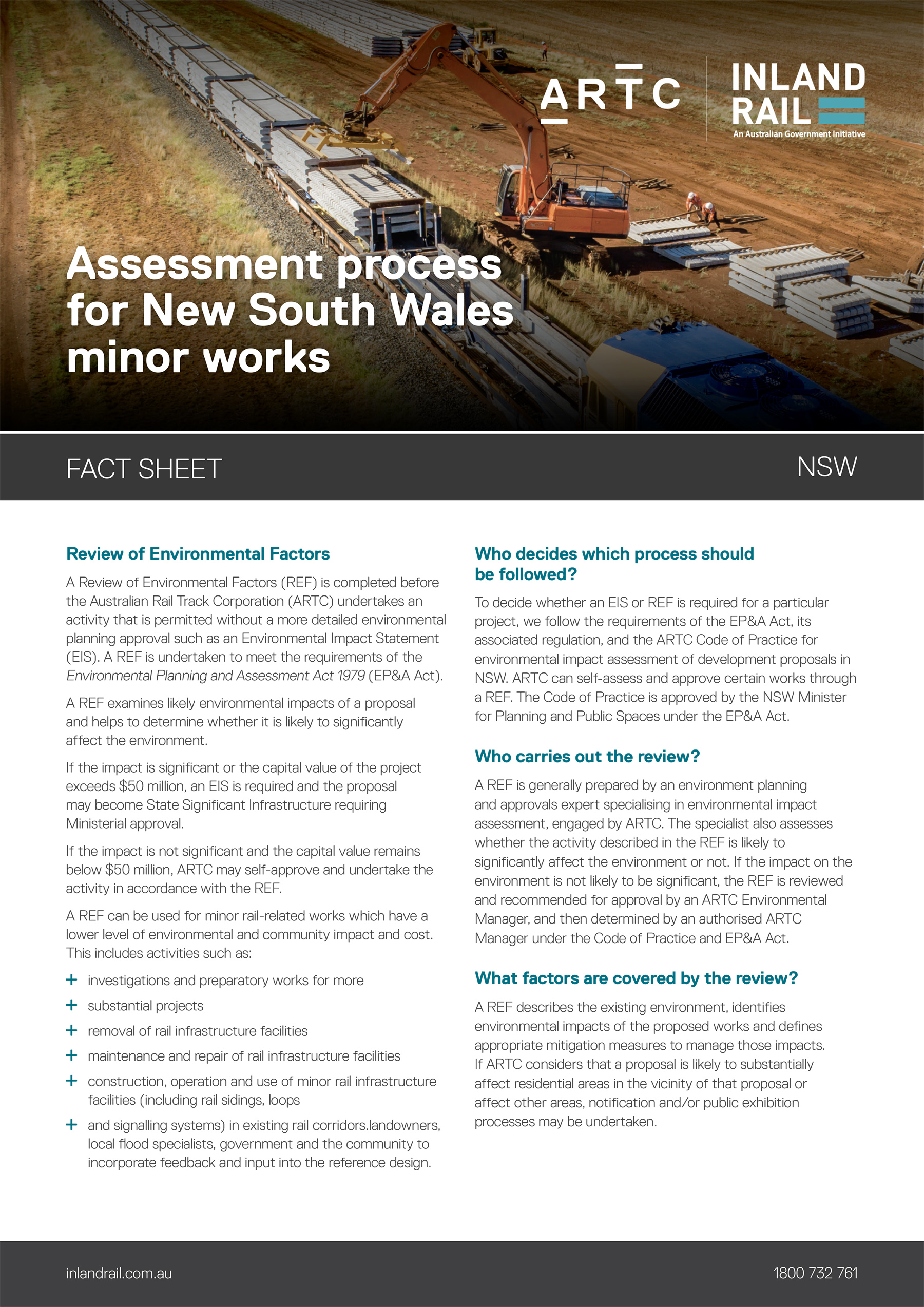 Assessment process for New South Wales minor works
