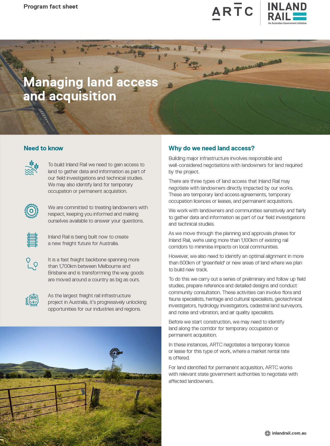 Image thumbnail for Managing Land Access fact sheet