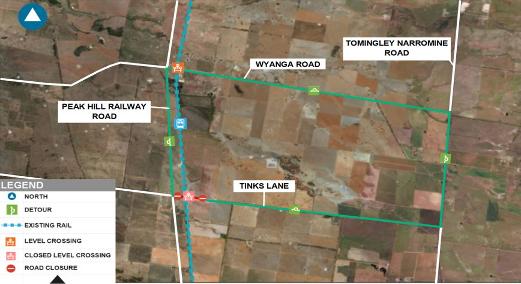 No. 99: Level crossing upgrades and temporary closures – Tinks Lane, Tomingley