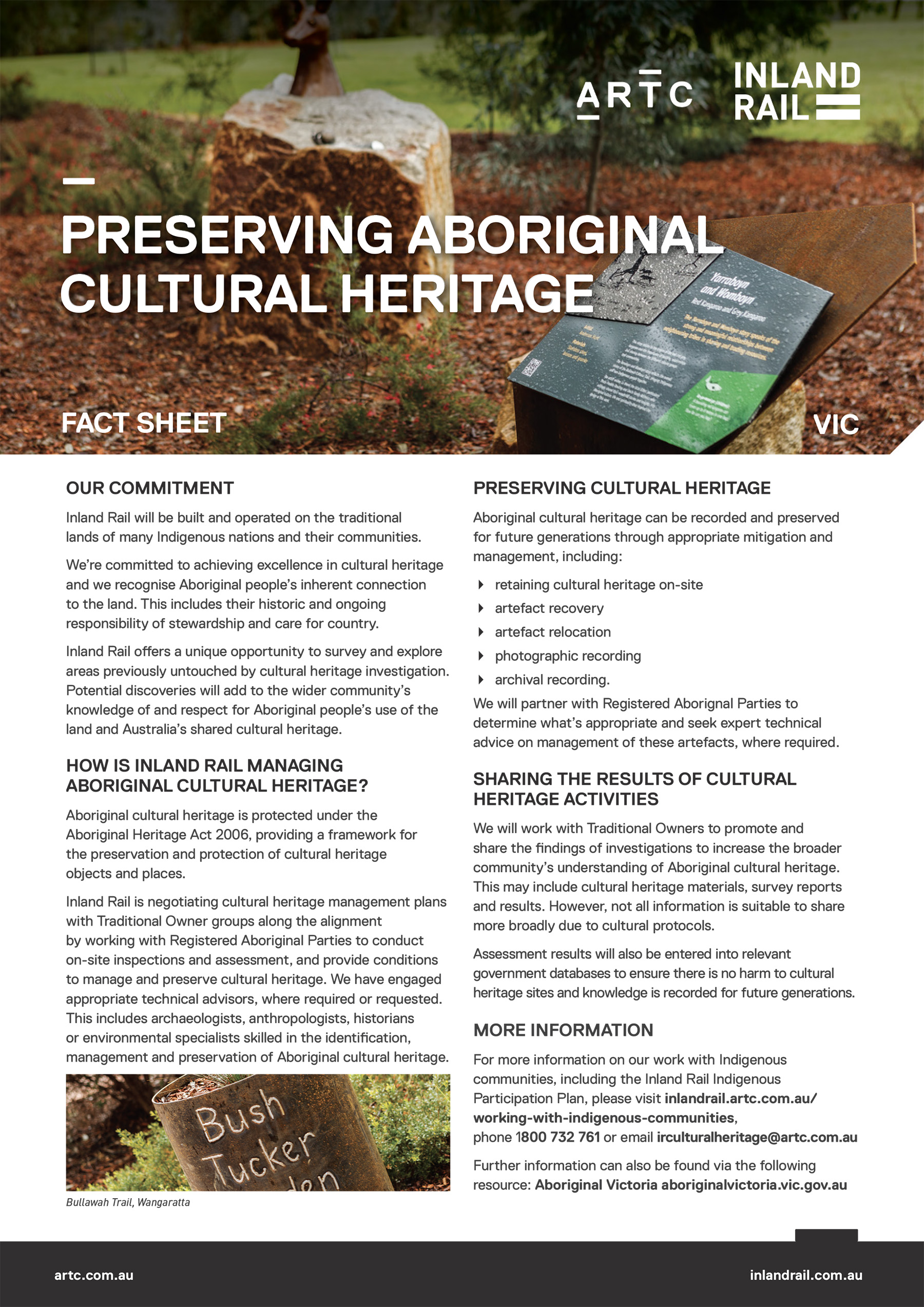 Preserving Aboriginal Cultural Heritage - Fact Sheet