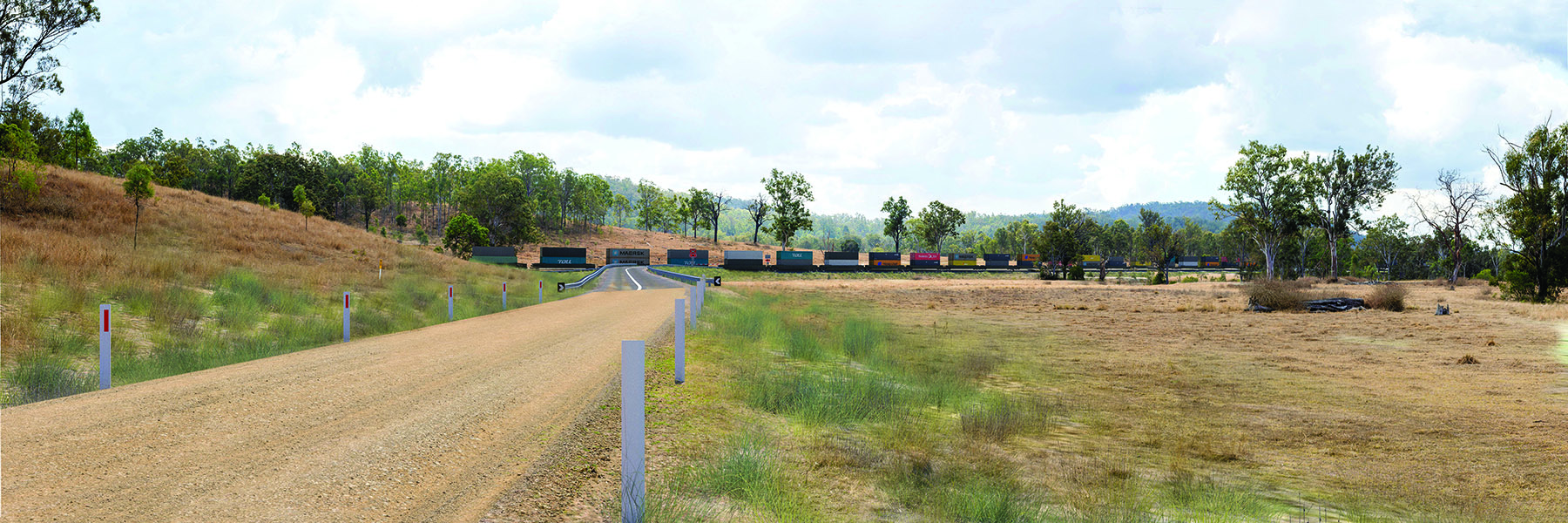 Wild Pig Creek Road level crossing showing the proposed design