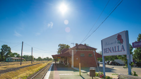 A view to Benalla Station, Victoria