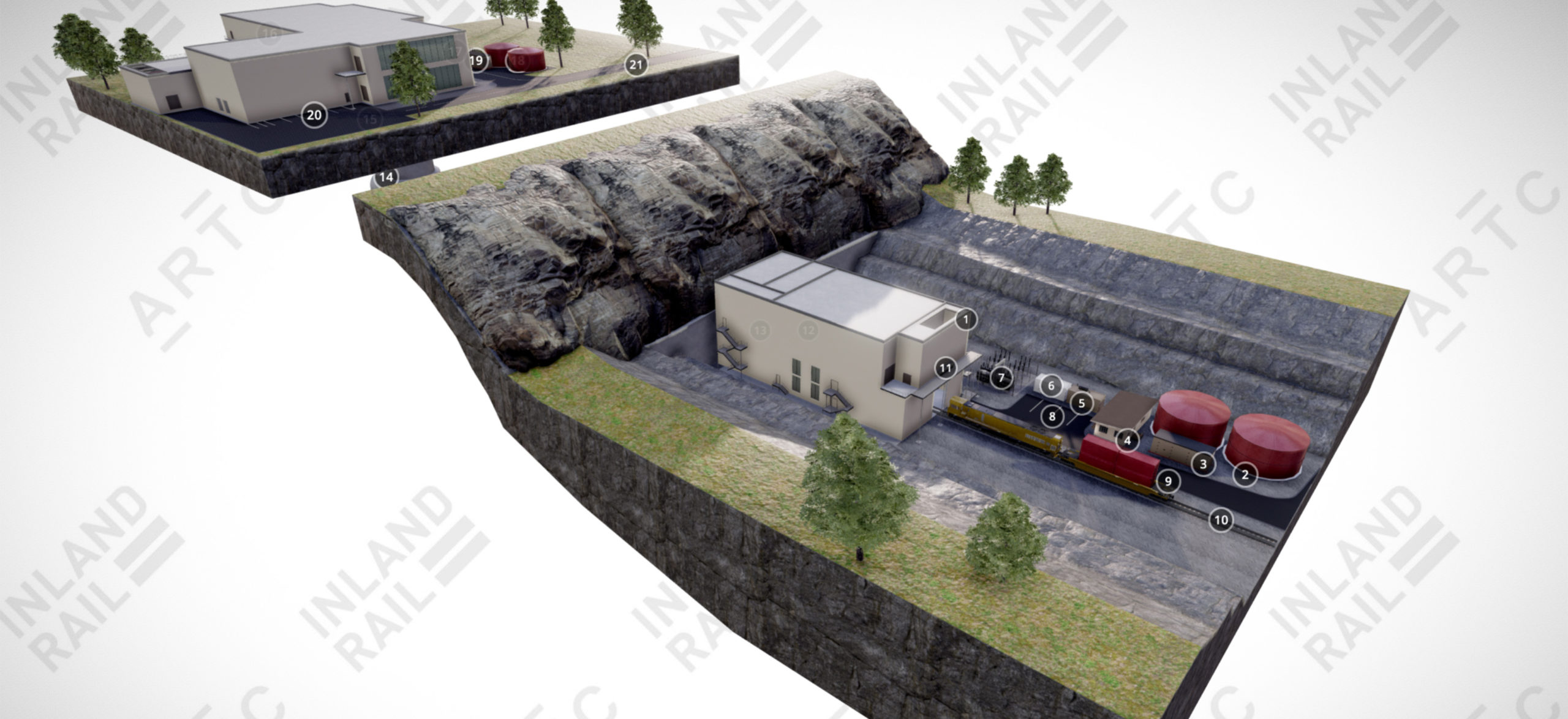 Screen capture of #d model of sections of the proposed Toowoomba tunnel