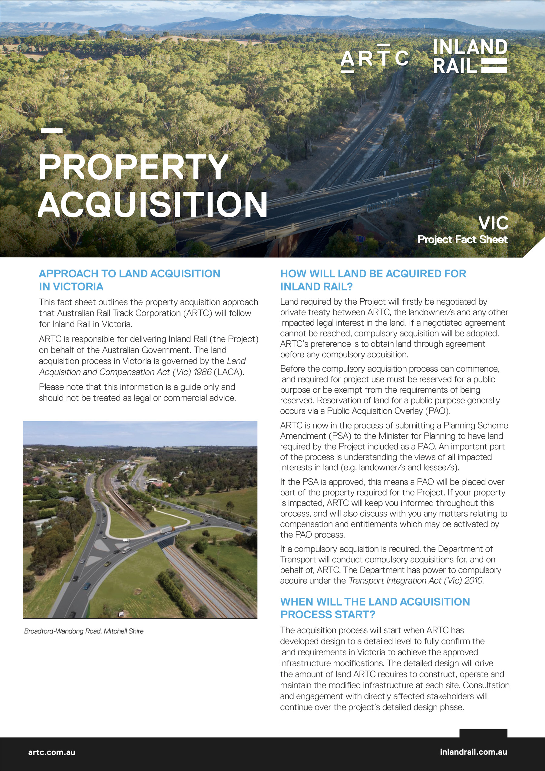 Property acquisition project fact sheet - Victoria