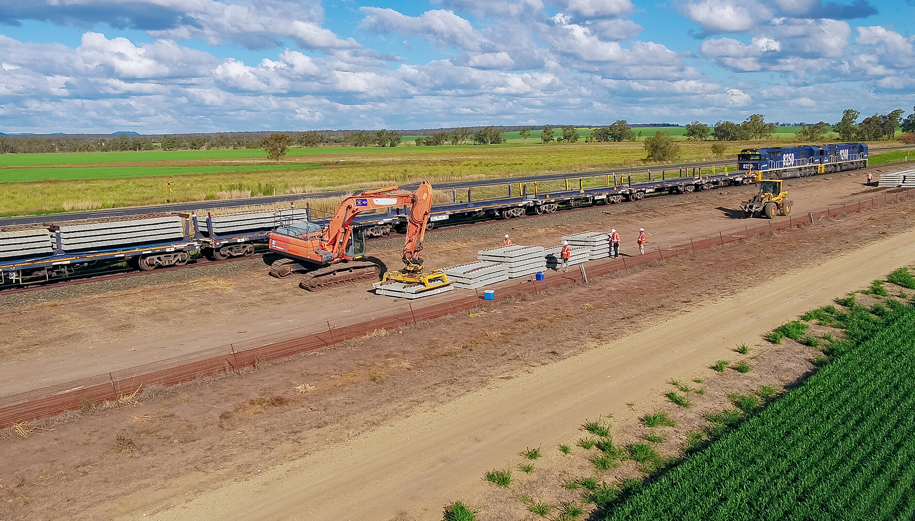 Rail and sleepers have been delivered for the beginning of construction on the Narrabri to North Star section of Inland Rail