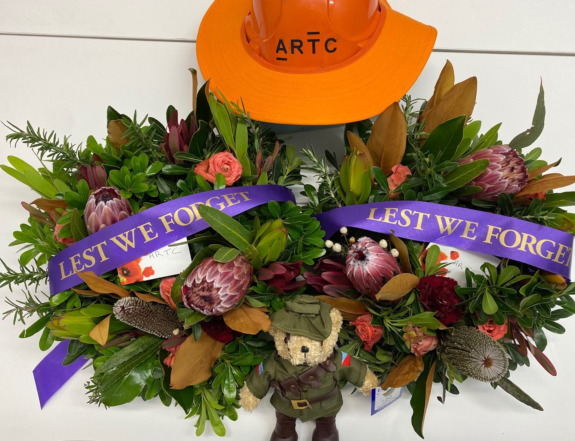 Wreath donated by ARTC to commemorate ANZAC day