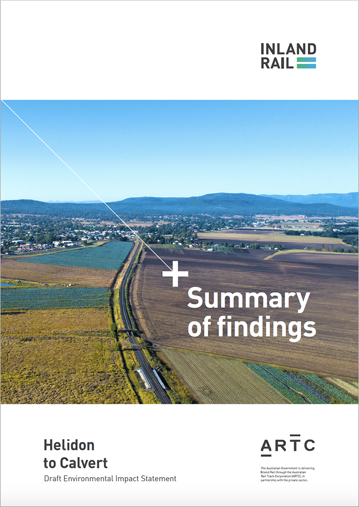 Thumbnail of Helidon to Calvert project draft EIS Summary of Findings document cover