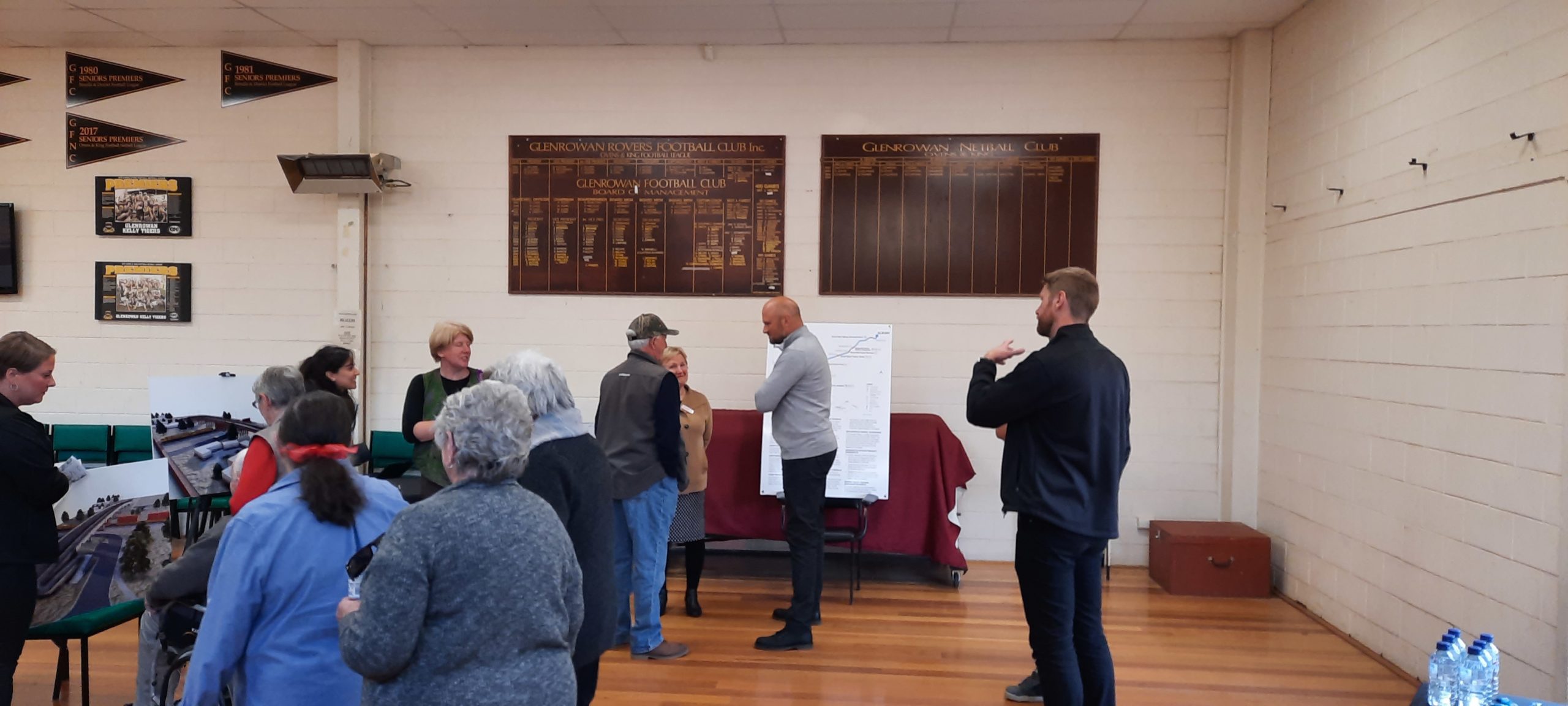 Around 40 people attended the session to see proposed bridge designs for Glenrowan's Beaconsfield Parade.