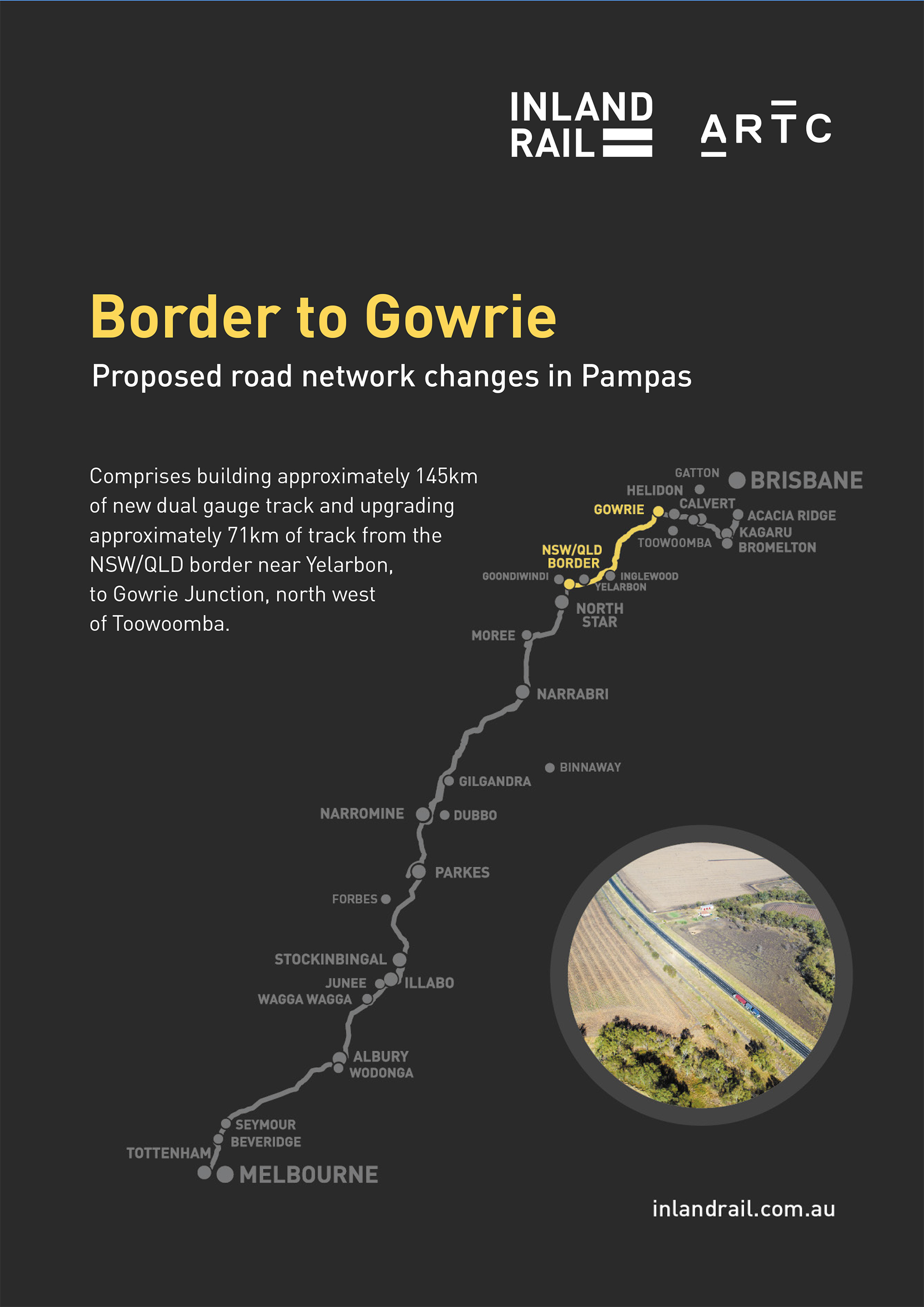 Border to Gowrie - proposed road network changes in Pampas