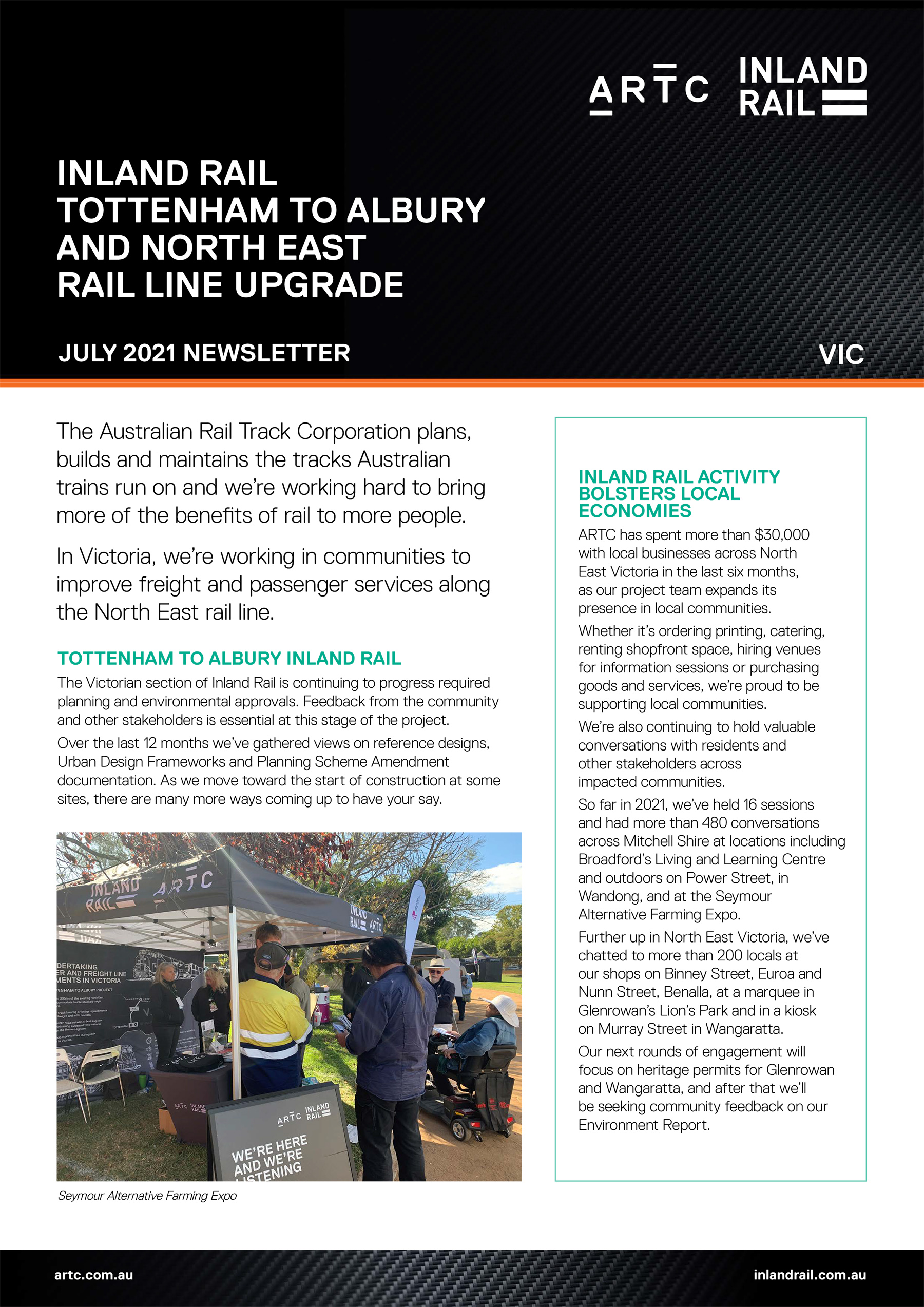 Victoria Project July 2021 Newsletter