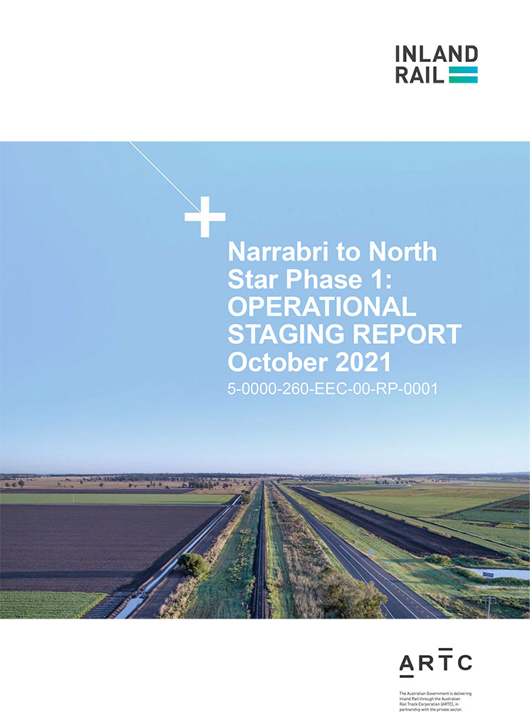 Thumbnail image of Narrabri to North Star Phase 1 project: Operational Staging Report (October 2021) cover