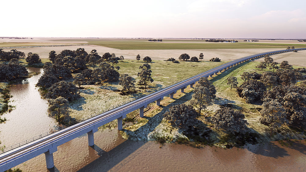 Visualisation of the proposed Condamine River floodplain crossing.