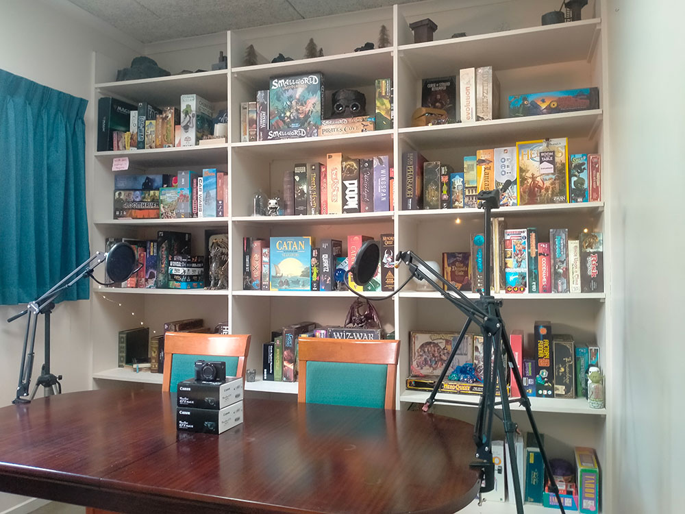 Room at the Table studio where live stream board games are played