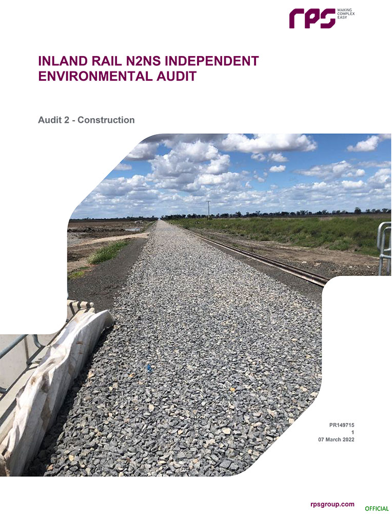 Thumbnail image of Inland Rail N2NS Independent Environmental Audit: Audit 2 - Construction