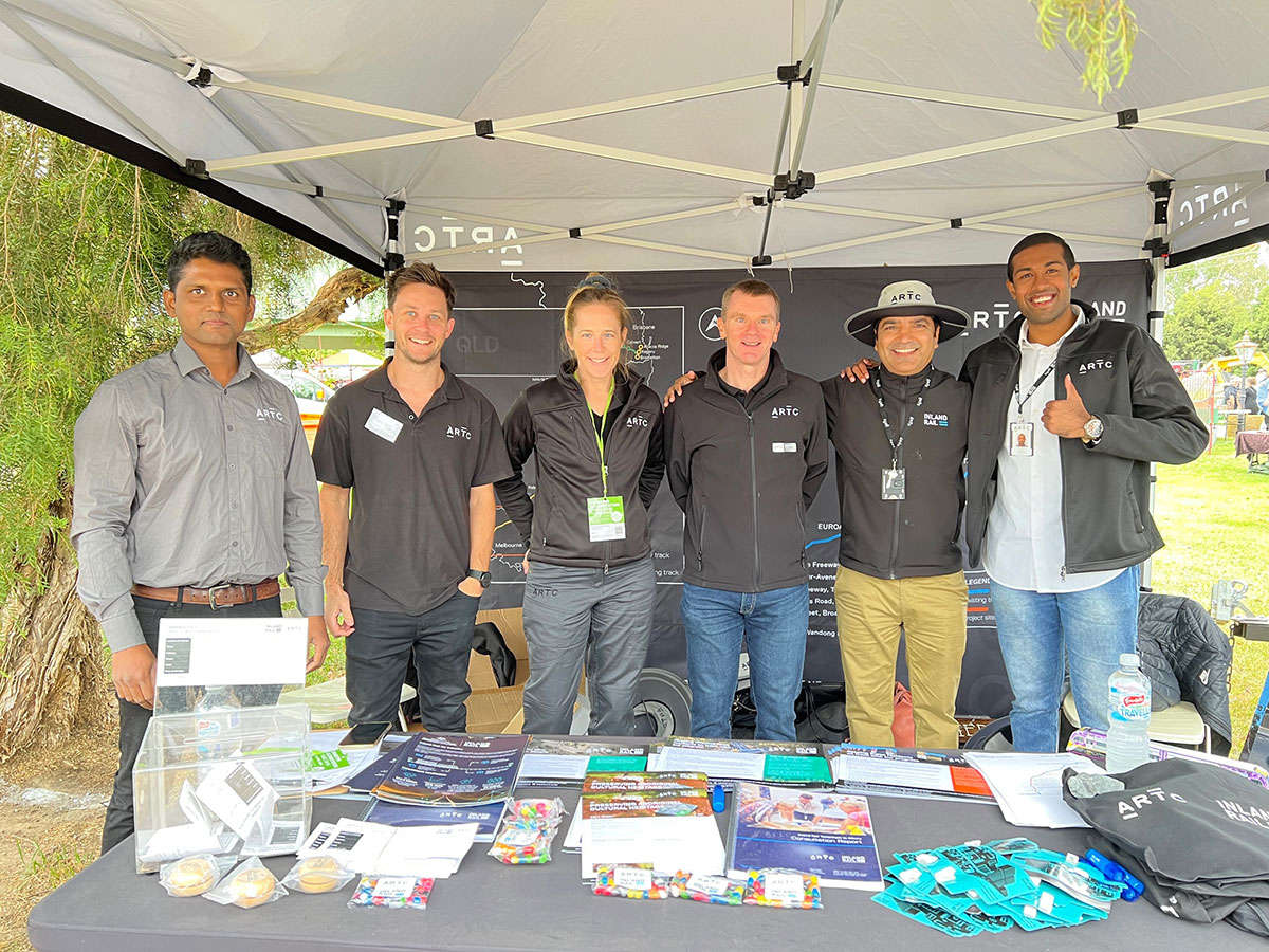 ARTC and Inland Rail team members at the Seymour Alternative Farming Expo