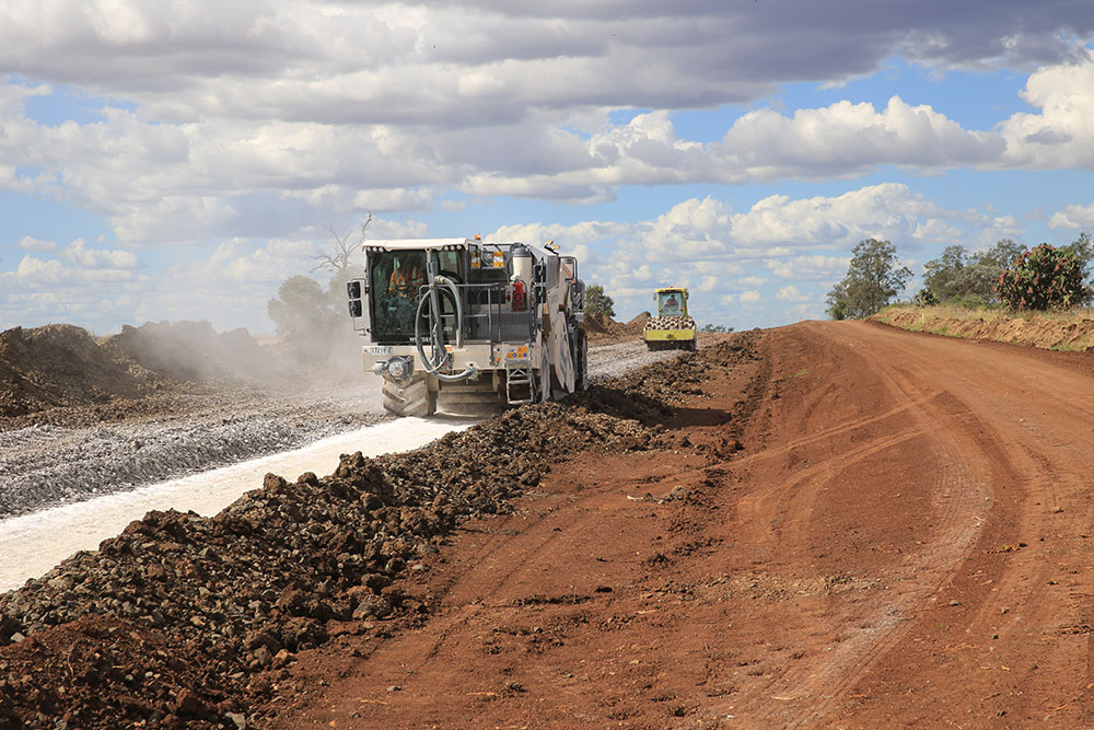 Lime stabilisation as part of formation works