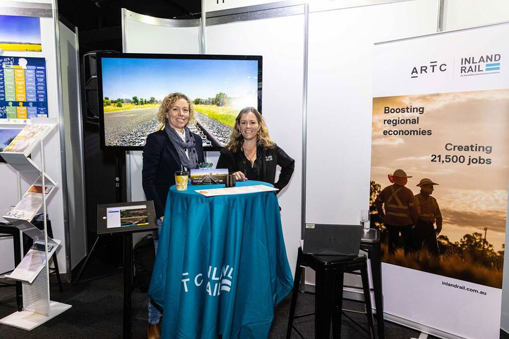Narrabri to North Star Phase 2 Stakeholder Engagement Lead Isabella Hall joined Inland Rail team members at the NSW Farmers' Annual Conference in Sydney