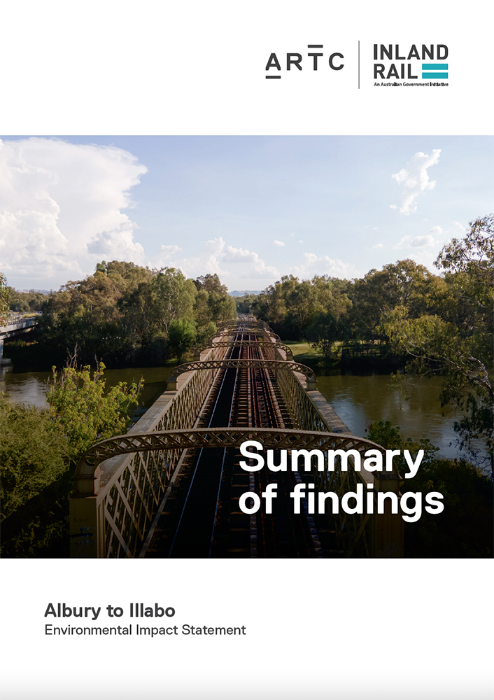 Thumbnail image of Albury to Illabo EIS summary of findings document