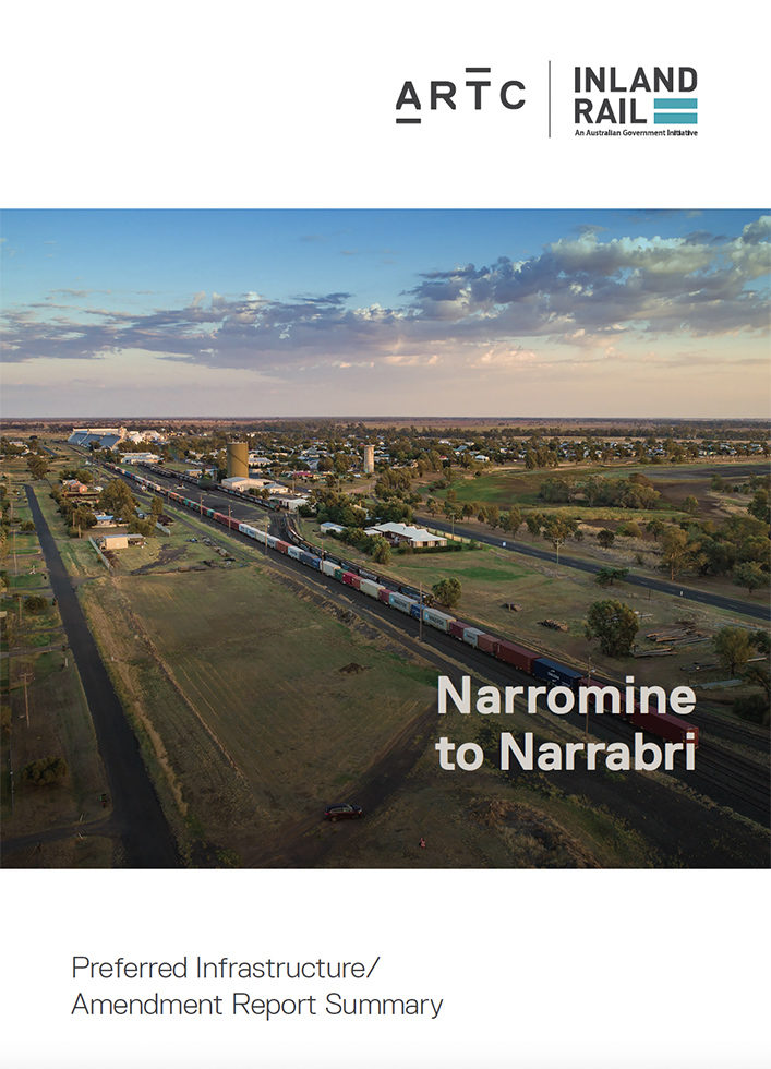 Thumbnail image of the Narromine to Narrabri Preferred Infrastructure/Amendment Report Summary document