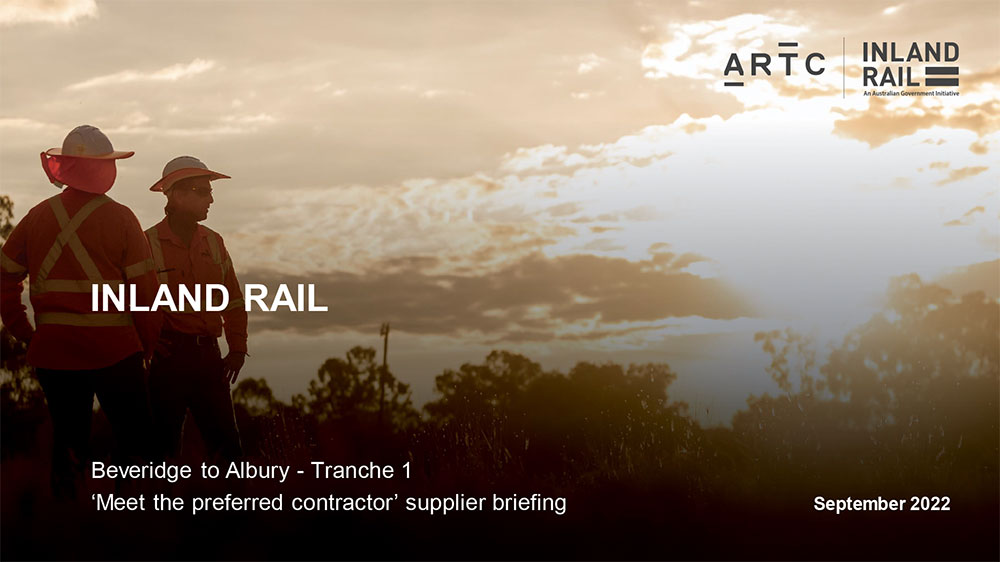Thumbnail image of Beveridge to Albury (Tranche 1) 'meet the preferred contractor' supplier briefing presentation - Seymour