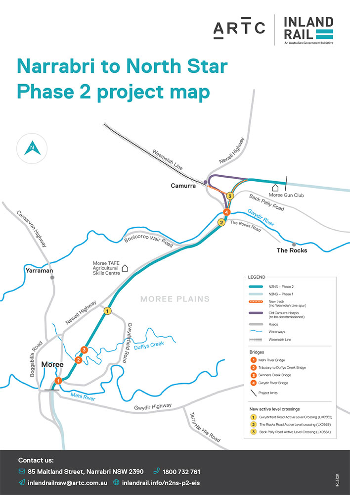 Thumbnail image of Narrabri to North Star Phase 2 project map