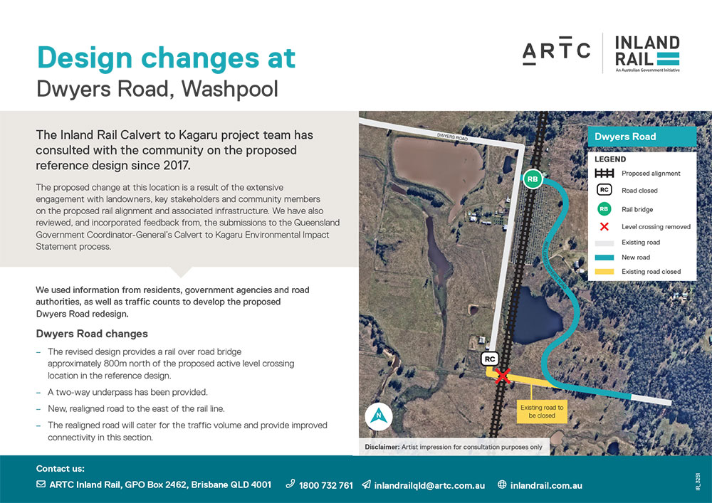 Thumbnail image of Design changes at Dwyers Road, Washpool document