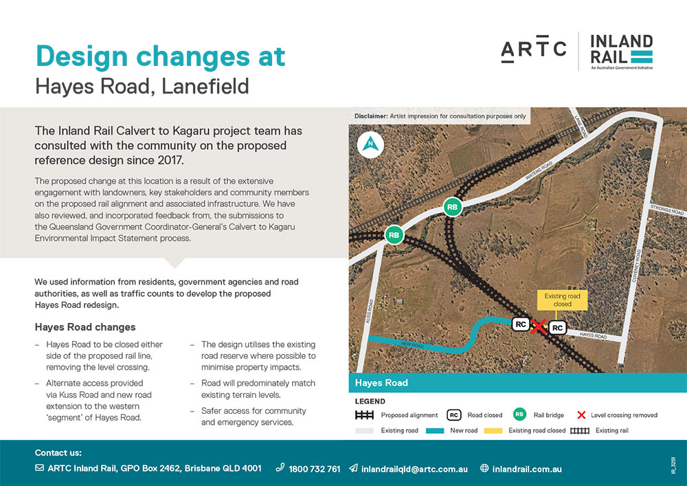 Thumbnail image of Design changes at Hayes Road, Lanefield document