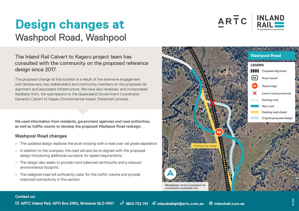 Thumbnail image of Design changes at Washpool Road, Washpool document