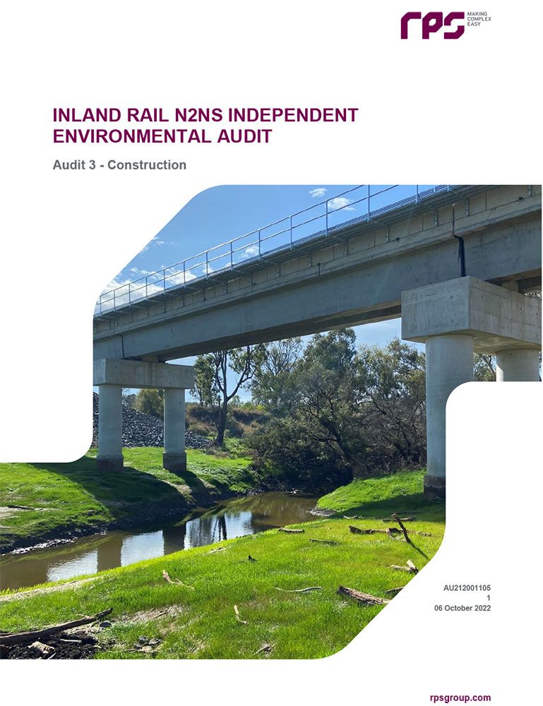 Thumbnail image of Narrabri to North Star Phase 1 Independent Environmental Audit: Audit 3 – Construction