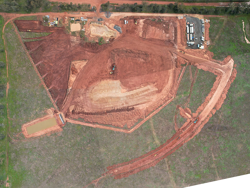 Aerial view of the Narwonah site
