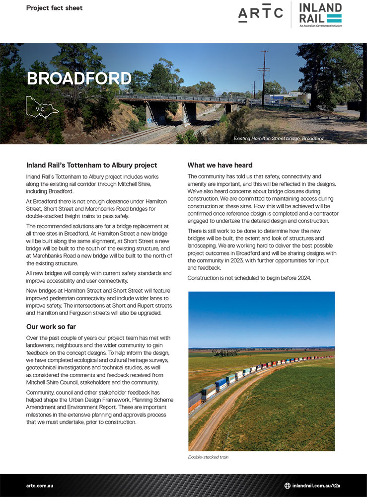 Thumbnail image of Broadford fact sheet