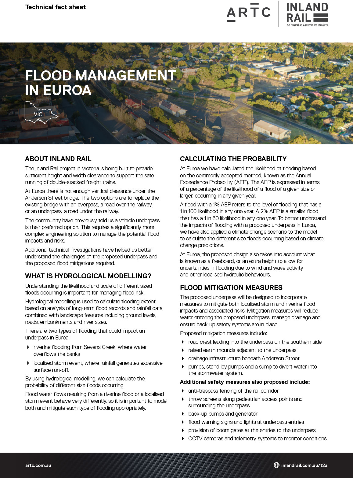 Image thumbnail for Flood Management in Euroa technical fact sheet
