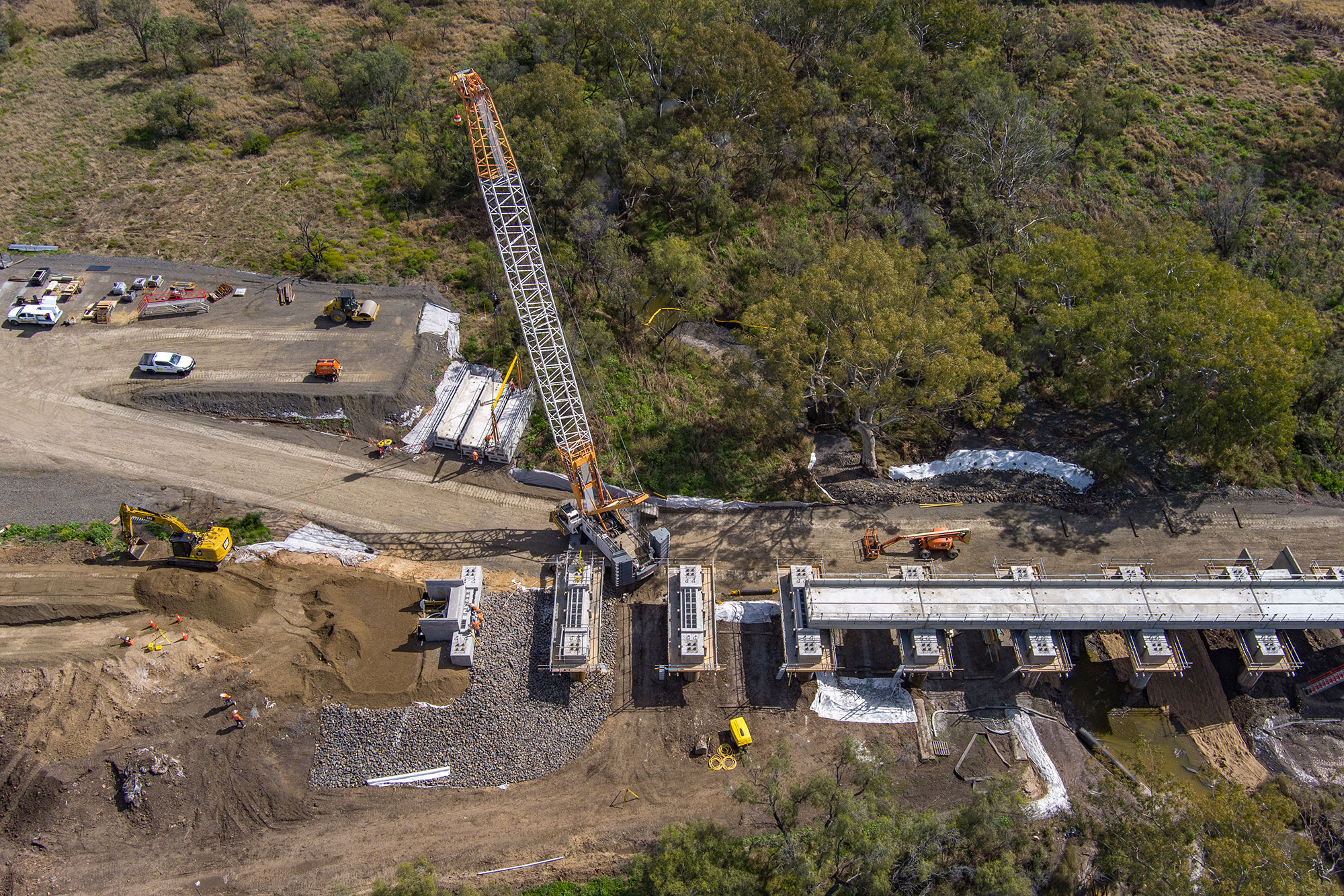 Construction works on the Narrabri to North star project