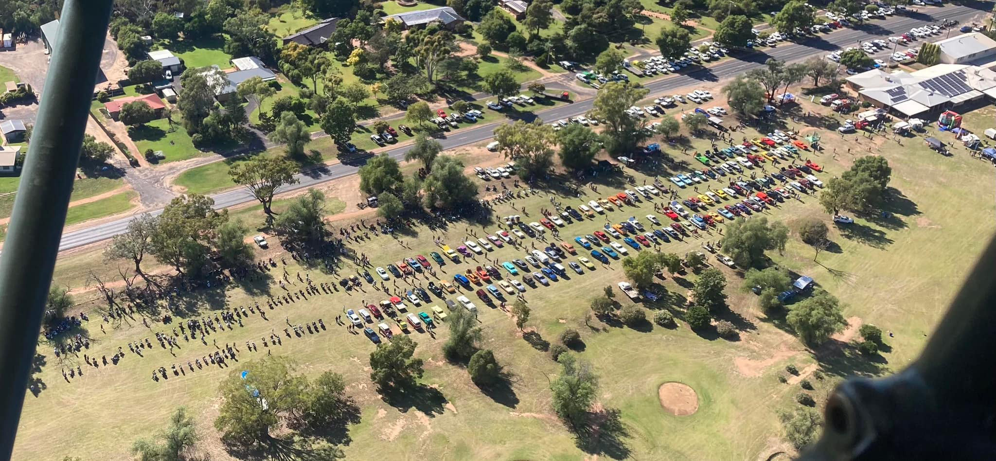 Aerial view of the Narromine Car Show