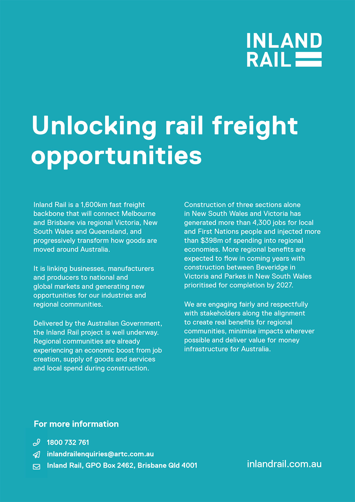 Image thumbnail for Unlocking Rail Freight Opportunities brochure