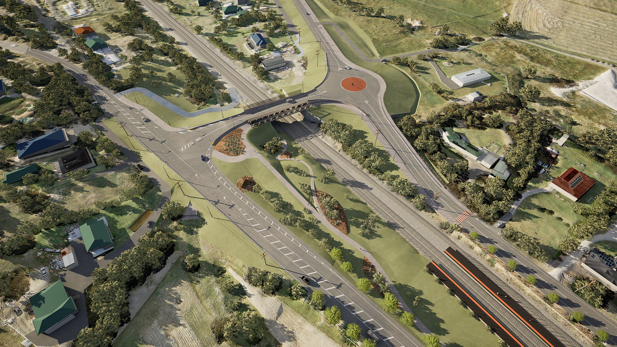 Visualisation of the safer, higher Broadford-Wandong Road bridge