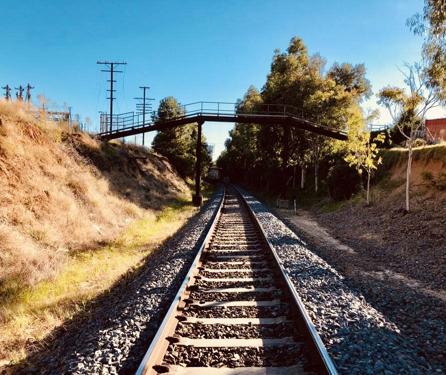 Freight rail line at Wangaratta, known as the Dive