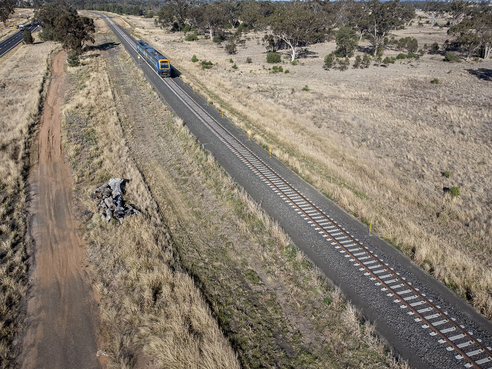 Stage 2 - Passing loop and siding south of Tapscott Road_ Moree. Looking south to Narrabri