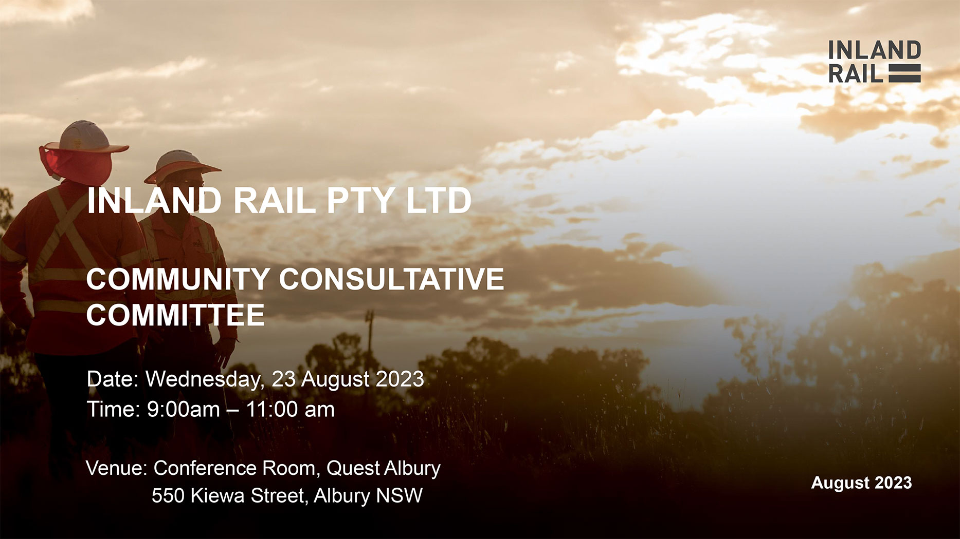 Image thumbnail for Albury to Illabo (Albury sub-committee) CCC meeting presentation 23 August 2023