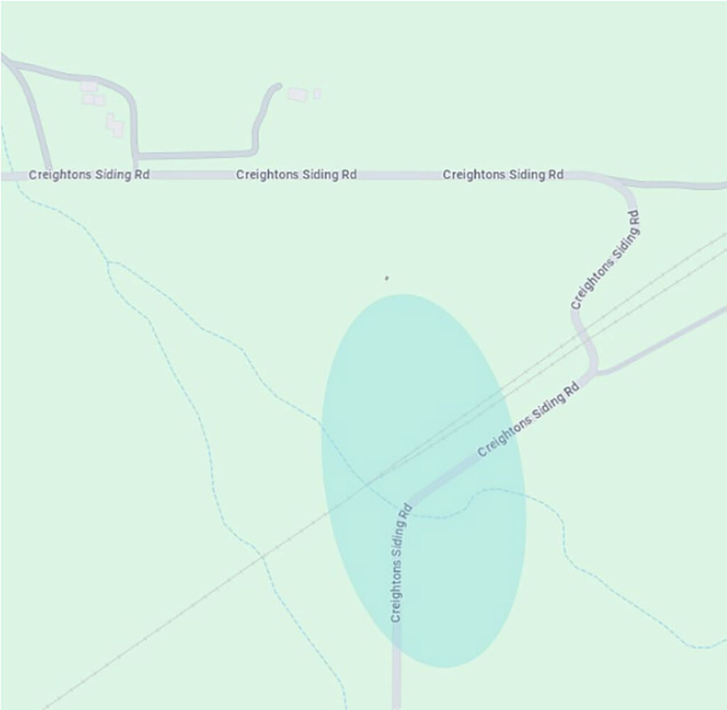 Construction map showing the powerline works in Euroa on 8 December 2023
